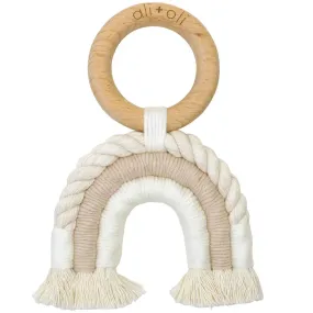 Ali Oli Sand Mini-Macrame Rainbow Teething Toy