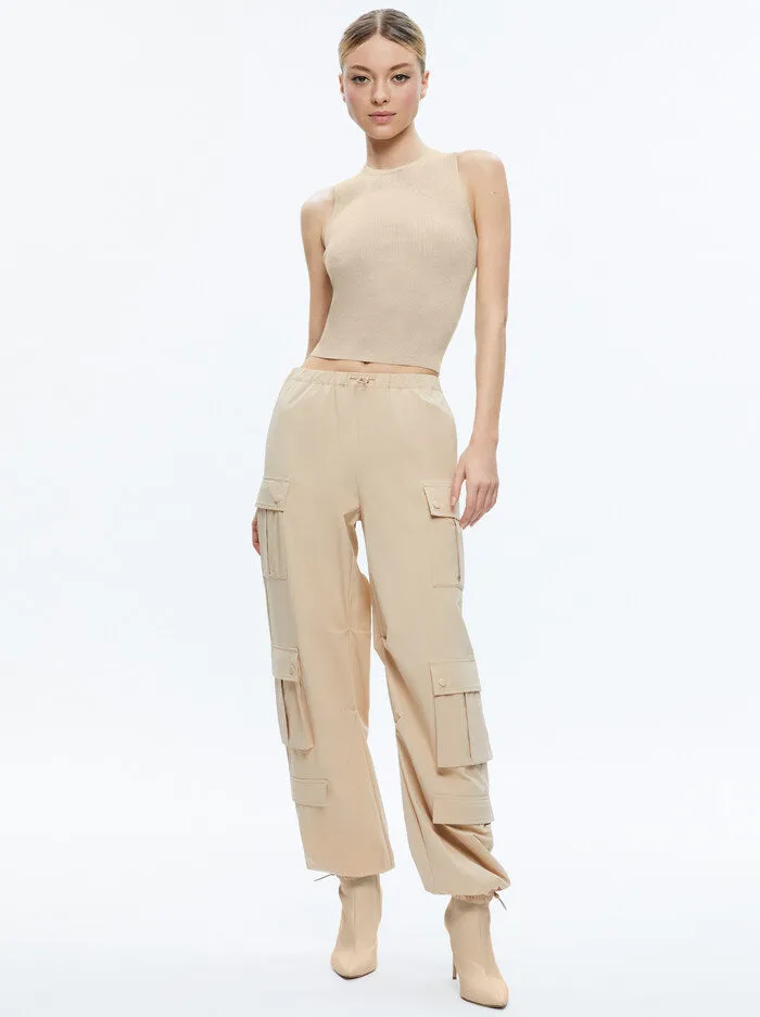 Alice   Olivia - Shara Parachute Pants - Almond