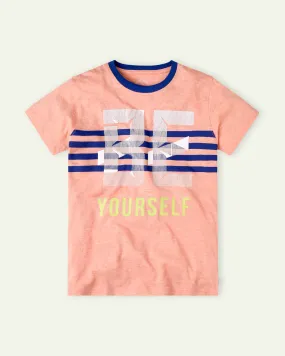 Be Yourself Peach T-Shirt