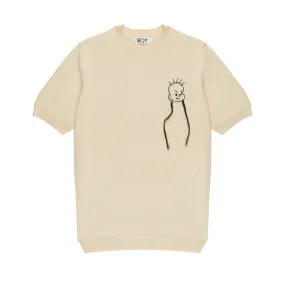 DOODLE BOY KNIT T-SHIRT - ECRU