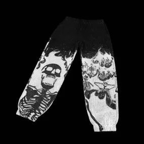 'Flaming Skeletons' sweatpants