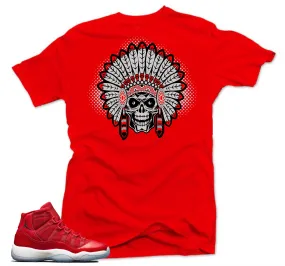 Jordan 11 Win like 96 Shirt-CHIEF 11 Red Tee