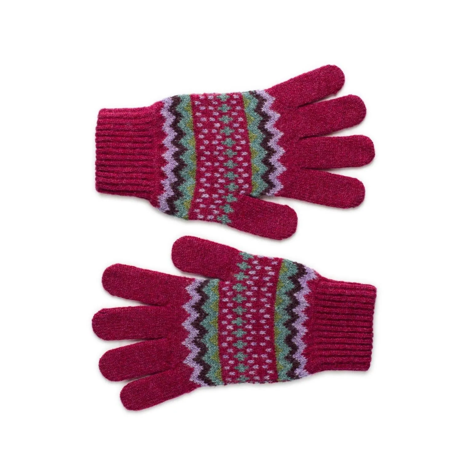 Lomond Lambswool - Fairisle Patterned Christmas Gloves -  Hope