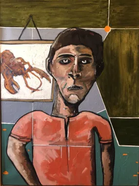 Man with Lobster - 78 x 103cm