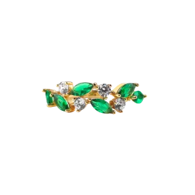 Marquis Gemstone New Leaf Ring