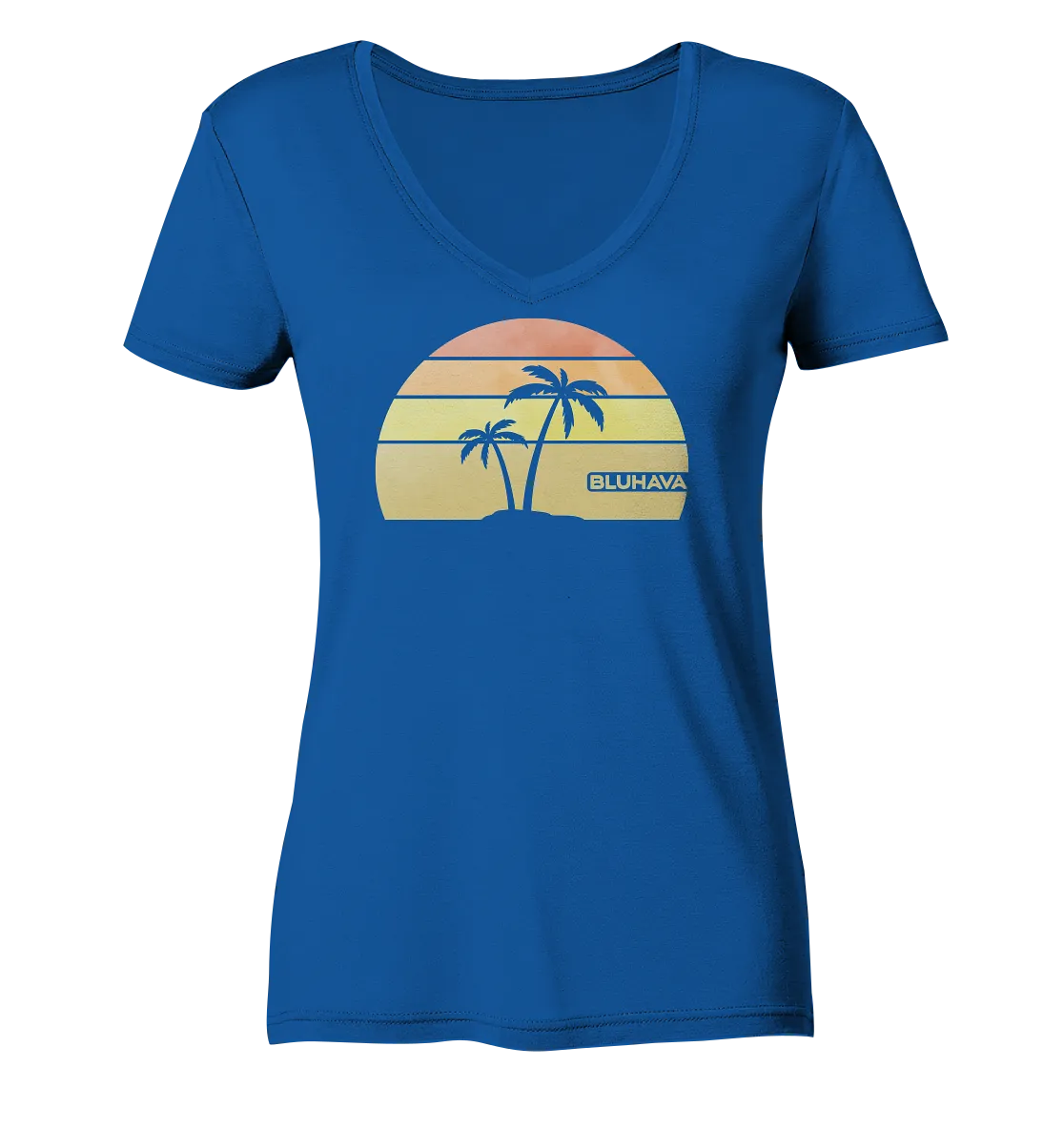 "Sunset Place" - Damen Premium Organic V-Neck Shirt