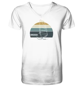 "Sunset WindsurflIiner" - Herren Premium Organic V-Neck Shirt