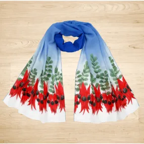 Sturt's Desert Pea Scarf Chiffon