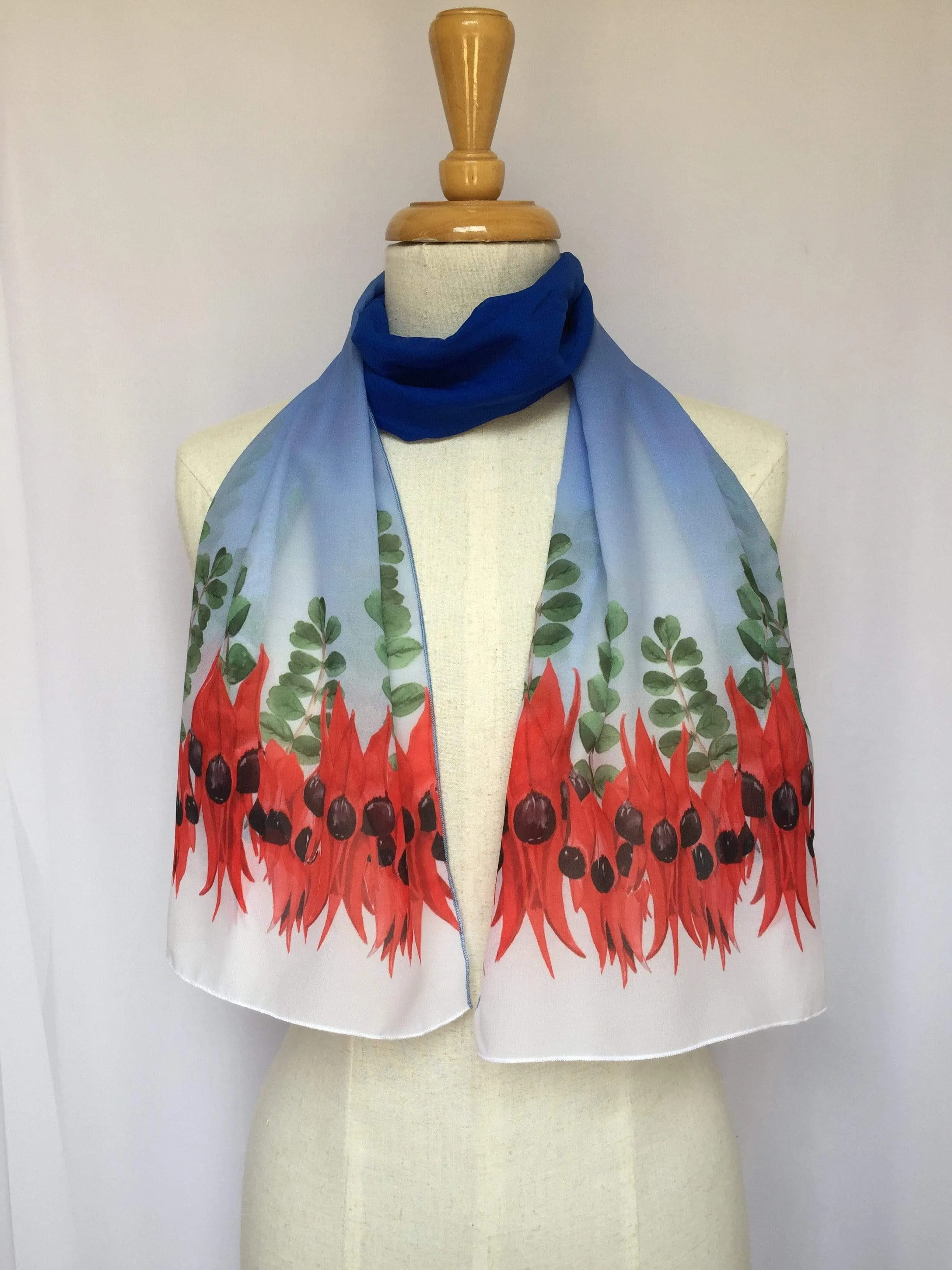 Sturt's Desert Pea Scarf Chiffon