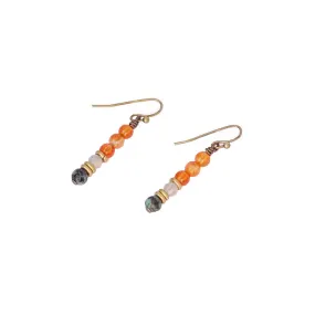 Vitality and Prosperity Carnelian and African Turquoise Earrings